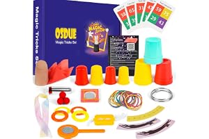 OSDUE Magic Kit för barn, 12 tricks Science Kit för barn med 12 unika experiment och magiska trickvideor med gratis handledni