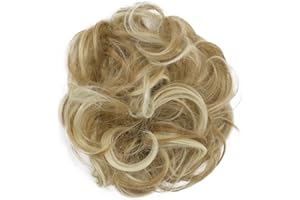 CAISHA Postiche Choucho Avoir Les Cheveux Relevés Avoir Les Cheveux Relevés Volumineux Bouclé Chignon Blond Mix G13AL