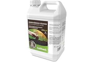 CULTIVERS Engrais Acide humique et fulvique 5L. Engrais léonardite. Améliore la fertilité du Sol, améliore la capacité d’Absorption des nutriments et développe Les Racines. Force Humique