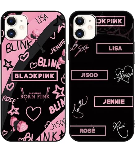 Cover Per IPhone 16 Con Design Kpop Blackpick (2 Pezzi) - Custodia TPU Antiurto Con Protezione Lenti - copertina