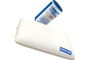 Comforto Royal Golden Piping Memory Foam Pillow Large Size Orthopedic Bed Pillow for Side Sleepers Cervical Neck Support Pillow for Luxury Comfort and Pain Relief 70x45x14 cm