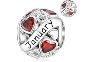 SEVENWELL Geburtsstein Charms for Pandora Charm 925 Sterling Silber Geburtstag Bead Charm