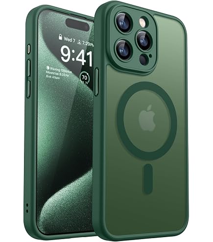 Coque IPhone 15 Pro Compatible MagSafe - Silicone TPU Résistante - Protection Chocs Et Rayures - Orange - 9