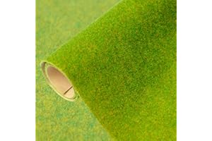 YANJINGHE Alfombra de Césped 200 x 41 cm Modelo de Césped, Césped Alfombra Paisajismo, Césped Hierba, Ferroviario Césped, Mini Jardín Bonsái Decoración (Verde Hierba B)