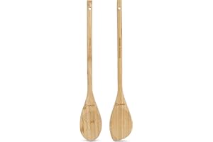 Culinare Naturals C70019 Juego de Cucharas para Cocina 2 Piezas, Bambú Sostenible, 31cm x 6cm, Cucharas para Cocinar/Hornear/Preparar Alimentos