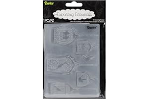 Darice Carpetas de estampación, Plantilla jaulas, Plastic, 10,8 x 14,6 cm