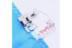 Cimown Bias Tape Presser Foot,Piedino Bordatore Portatile,Piedino per Rilegatura in Sbieco,Compatibile con la maggior parte delle macchine da cucire domestiche,Regolabile da 5 mm a 20 mm