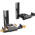RICOO Lautsprecher Wand-Halterung Schwenkbar Neigbar Universal (LH023-B) Boxen-Halter 2 Stück bis Max. 25-Kg, WLAN Airplay Sp