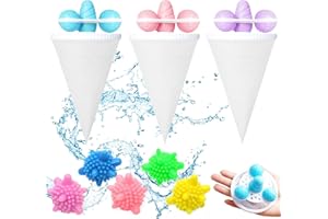 Shinybox Bolsas de Filtro de Pelusa para Lavadora, 3 Piezas Bolsas de Filtro de Malla Flotantes y 5 Piezas Bolas de Lavado, Bolsa de Limpieza Flotante, Filtros de Pelusa de Reutilizables