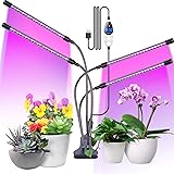 Aerb Pflanzenlampe LED, 4 Heads 80LEDs Pflanzenlicht Vollspektrum mit Zeitschaltuhr 4 Dauer, 3 Farbmodi, 6 Lichtintensitäten 