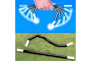 MilesMagic Magician's Instant Breakaway Wand Gimmick Shiny Plastic Strip 12'' Straw Tip Magic Trick, Black