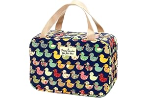 A-QMZL Neceser Mujeres Neceser de Viaje Bolsa de Lavar Bolsa de Cosméticos Grande Bolsas de Tocador Señoras Bolsas de Aseo Organizador Impermeable Bolso de Lavado Maquillaje para niñas (Pato)