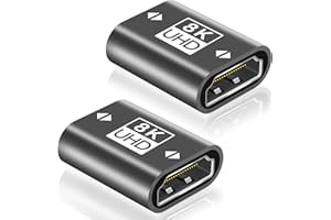 BRV Explorer HDMI Kupplung 8K 2 Pack, HDMI Buchse auf Buchse Verbinder 2.1, HDMI Verlängerung Adapter Kompatibel mit 8K@60Hz/ 4K@120Hz UHDHDR eARC 3D Dolby, für Laptop, HDTV, PC, Monitor, Roku TV