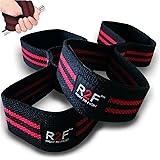 R2F Fasce Polsi Fitness Palestra Cinghie Pesi Sollevamento Peso Supporto Bodybuilding Fasce Polsi Lifting Straps Allenamento 