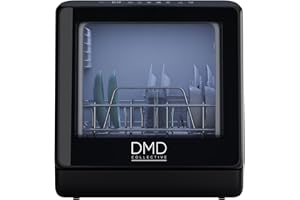 DMD Collective – Mini Table Top Dishwasher, Touch Screen Countertop Dishwasher, 5L Built-in Water Tank No Plumbing, with Touch Control, LED Display, Drying Cycle & Fruit Wash