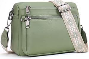 MUIIKOLA Sac à bandoulière pour femme, sac à bandoulière pour femme, sac à bandoulière en cuir, large sangle souple