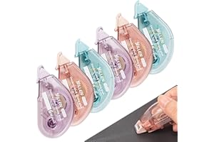 KUKUPOW Fotokleber Roller, 6 Stück Kleberoller Doppelseitig, Klebemaus Roller, Kleberoller Maus, Foto Kleberoller zum Basteln von Fotoalben Karten Fotos Basteln Tagebuch(6mm x 6m)