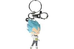 GREAT EASTERN Dragon Ball Super Saiyan Blue Vegeta PVC Llaveros Porte-clés en PVC
