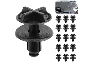 XUENIU 16 PCS Battery Cover Cowl Panel Retainer Plastic Clips LR024316 for Land Rover Range Rover Discovery Evoque Accessory, Durable Nylon 9mm Hole Air Intake Trim Fasteners, Black