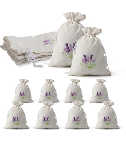 Geurzakjes met biologische lavendel uit de Provence - 6 stuks linnen – Maison de Lavande