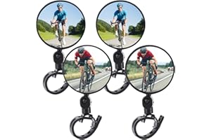 UTXN Specchietto per Bici, 4 Pezzi Specchietto per Bicicletta Accessori per Ciclo Specchietti per Bicicletta per Manubrio Specchietti retrovisori per Bicicletta Regolabili a 360° per Mountain Bike