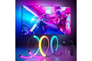 MIWATT Luce per monitor da gaming, retroilluminazione con effetto di sincronizzazione del colore dello schermo per monitor per computer da 27 pollici, compatibile con computer Windows.