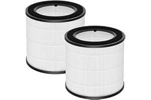 ISINLIVE 2 Stück HEPA-Ersatzfilter Kompatibel mit Philips 800 Series Luftreiniger - AC0830/10 AC0820/30 AC0820/10 AC0819/10, HEPA-Filter & Nylon-Vorfilter, Teilenummer FY0194/30 und FY0293/30,Weiß