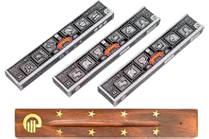 Original Satya Super Hit Incense Sticks Pack of 3X 15G with Greensense Holder for Aromatherapy, Spa, Yoga, Weddings, Meditation, Healing, Positivity and Relaxation