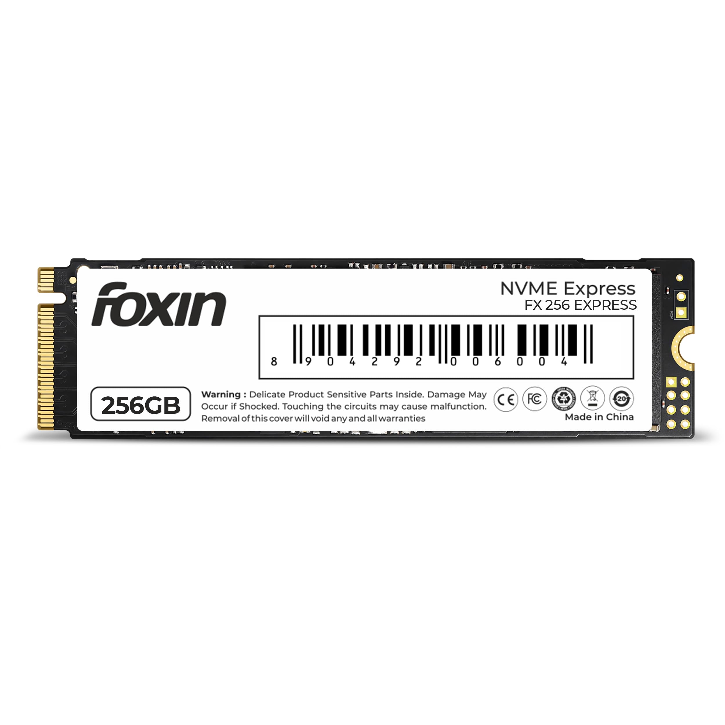 Foxin SSD 256 GB NVME | Internal Hard Disk with Micron Chipset, SMI Controller, PCIE 3.0 Interface | Ultra-Low Power Consumption | Read Speed 2100 mbps, Write Speed 1800 mbps | 5 Years Warranty