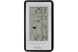 TECHNO LINE Technoline WS 9632 Wireless Weather Station with Forecast, silver with batteries