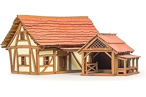 I Built It – Architektur-Modellbausatz – Mittelalter Europa – 3D-Puzzle Skala Architektur-Modell-Set Do It Yourself DIY Pädagogisches Geschenk für Jugendliche & Erwachsene (Cruck House)