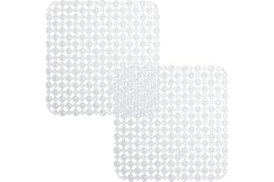 UOCAI 2 Stück Spülbeckeneinlage, 27 X 27 cm PVC Zuschneidbare Spülbeckenmatte, Abtropfmatte Spüle, Spülmatte für Spülbecken, Matte Spülbecken Küche Zubehör für Glaswaren, Geschirr, Gemüse(Transparent)