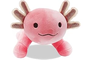 YILITI 1Pcs Axolotl Stuffed Animal Toys, 10.8 In Cute Axolotl Pulshies Doll Pillow, Birthday Christmas Holloween Gifts for Kids and Adult（Pink）