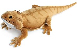 lilizzhoumax ödla plyschleksak, skäggig drake 46 cm/18 tum realistisk gosedjur gecko, rolig, söt, supermjuk födelsedagspresen