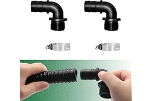 LONGRUNNEW Raccords de Tuyaux de Coude Egal 25mm, Connecteur De Tube Adaptateur De Tuyau En Pvc, Raccords De Tuyau Mâle 32 mm NPT x 25 mm, Pour Tuyau D'eau D'aquarium De Jardin - Ensemble De 4 Pces