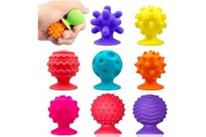 JoyJoyful 8 Stück Fidget Toys Erwachsene Kinder, Sensorik Autismus Antistress Spielzeug, Saugnapf Spielzeug Kinder, Silikon Badewannen Spielzeugs ab 3 Jahre Jungen Mädchen (Farbe ZufäLlig)