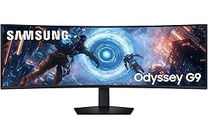 ‎SAMSUNG Samsung Odyssey Ark G91F, Ultrawide Curved Gaming Monitor, 49 Zoll, LED-VA-Panel, DQHD, 5120 x 1440 Pixel, FreeSync Premium Pro, Reaktionszeit 1 ms, Bildwiederholrate 144 Hz, Schwarz, LS49FG916EUXEN