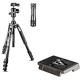 Manfrotto Befree Advanced Kit Foto da Viaggio, Chiusura a Leva, Alluminio, Testa a Sfera e Piastra 200PL a Sgancio Veloce con
