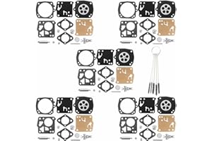 QAZAKY 5pc carburatore Rebuild Kit di Riparazione di Ricambio per Tillotson RK-23HS RK-17HS Jonsered 625 630 670 920 930 2094 Alpina 40 P70 Dolmar Powercut P6001i P6800i Solo 650 660