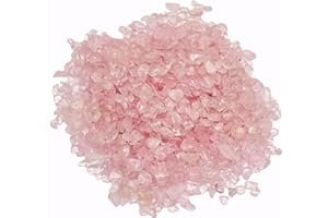 VMDEKK Rose Quartz Chips Stones,Fish Tank Gravel and Pink Healing Crystals Bulk for Decorate,Tumbled Stone Shaped Stones for Plants,Reiki,Succulents Crafts,Vases Filler, Aquarium Gravel 100g.