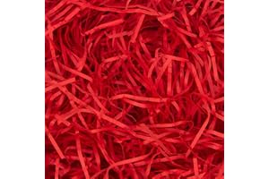 1kg - RED Shredded Hamper Paper Gift Packaging Christmas Festive Basket Filler: Sunrise Packaging
