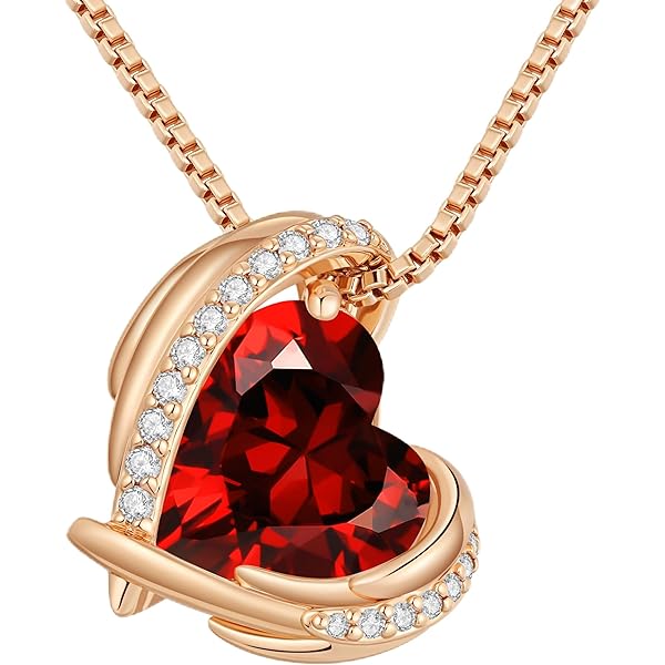 AOBOCO Collana Luna Donna Argento 925 con Rosa Eterna e Cristalli Idee Gioielli Regalo Compleanno Anniversario Natale San Valentino per Lei e Fidanzata