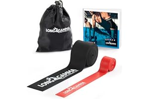 Long Gamma Flossing Bands - 2er-Set Latex Kompression Muskel Bänder Krafttraining, Medizinische Tapes für Reha - Verbesserung der Mobilität, und Beschleunigung der Genesung