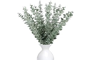 RXKFIGX 30 PCS Artificial Eucalyptus, Eucalyptus Stems, Natural Eucalyptu Dried Flowers, Eucalyptuses Leaves, Dried Eucalyptuses Artificial Plant Branches for Bouquet, Wedding Parties, Party, Home