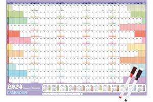 HUNIEE SULOLI 2024 Wall Planner,A1 Wall Calendar 2024 UK Year Planner 2024 Yearly Wall Planner 2024 Staff Holiday Planner Wall Chart 2024(85X58CM)