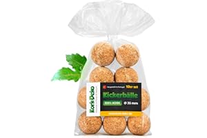 KORK-DEKO Set di 10 Palline di Sughero (Palline da Calcetto di Sughero), in Sughero Naturale, Diametro = 3.5 cm | Naturali, Molto silenziose (Calcio Balilla, Calcetto, Palline per Calcio Balilla, 10 Pezzi)