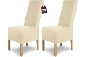 ‎SH SCHEFFLER-HOME LIVE HOMESTYLE Scheffler Home Stretch Chair Cover Luna-Lang, Elastic Chair Cover, Chair Covers Swing Chairs, Fitted Cover with Elastic Strap, Elegant Chair Covers