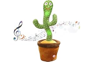seOSTO Dancing Cactus Toy Repeat What You Say, Talking Cactus Toy Singing Cactus Mimic Toy Baby Toys for Year Old Boys Girls Kids Gifts, Baby Encourage Speech Toys