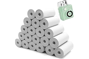 TETEWEVER 20 Rotoli Carta in Rotoli Termica per Fotocamera per Bambini, Carta di Stampa Della Ricarica Delle Macchine Fotografiche Istantanee Bambini, Carta per Mini Stampante Fotografica Termica (57 x 25 mm)
