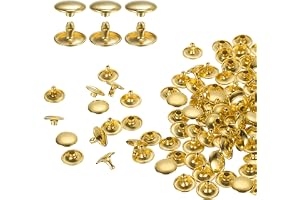 QUARKZMAN 60 set med dubbla huvor i läder, 12 x 8 mm rund skruvnit för läder chicago metall läderbä tyg krage väska repara